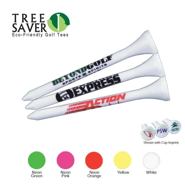 2 3/4'' or 3 1/4" Tree Saver Personalized Golf Tees - 1 Ink Color