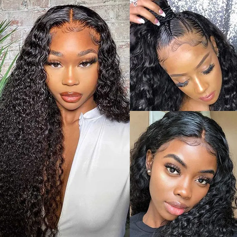 360 Lace Frontal Deep Wave Natural Black Human Hair Wig Free Part - Arabella Hair