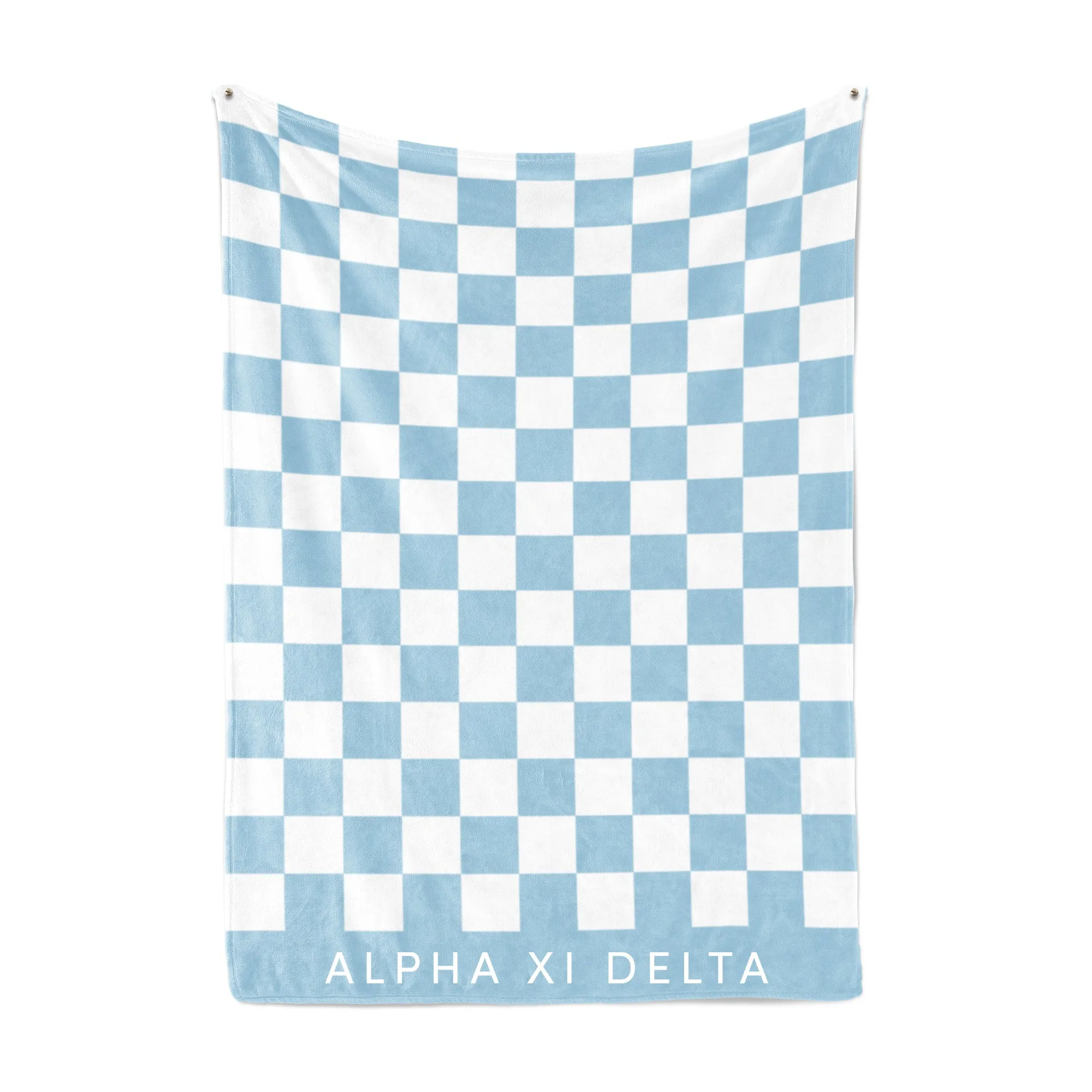 Alpha Xi Delta Blanket - Thick Checkered Sherpa Blanket