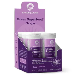 Amazing Grass - Green Superfood Effervescent Greens Grape Flavor, 60 Ct