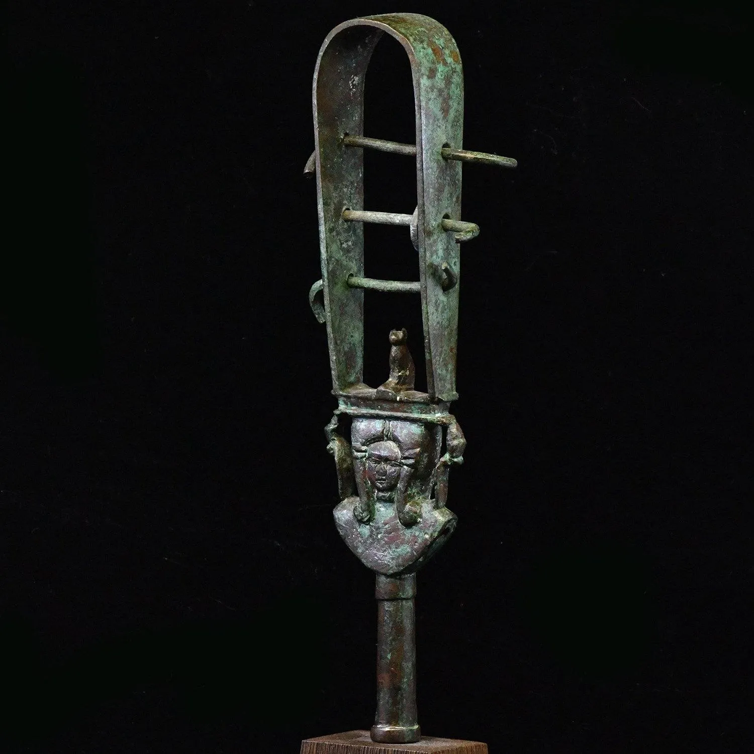 An Egyptian Bronze Sistrum, 26th Dynasty, Saite Period, ca. 664 - 525 BCE