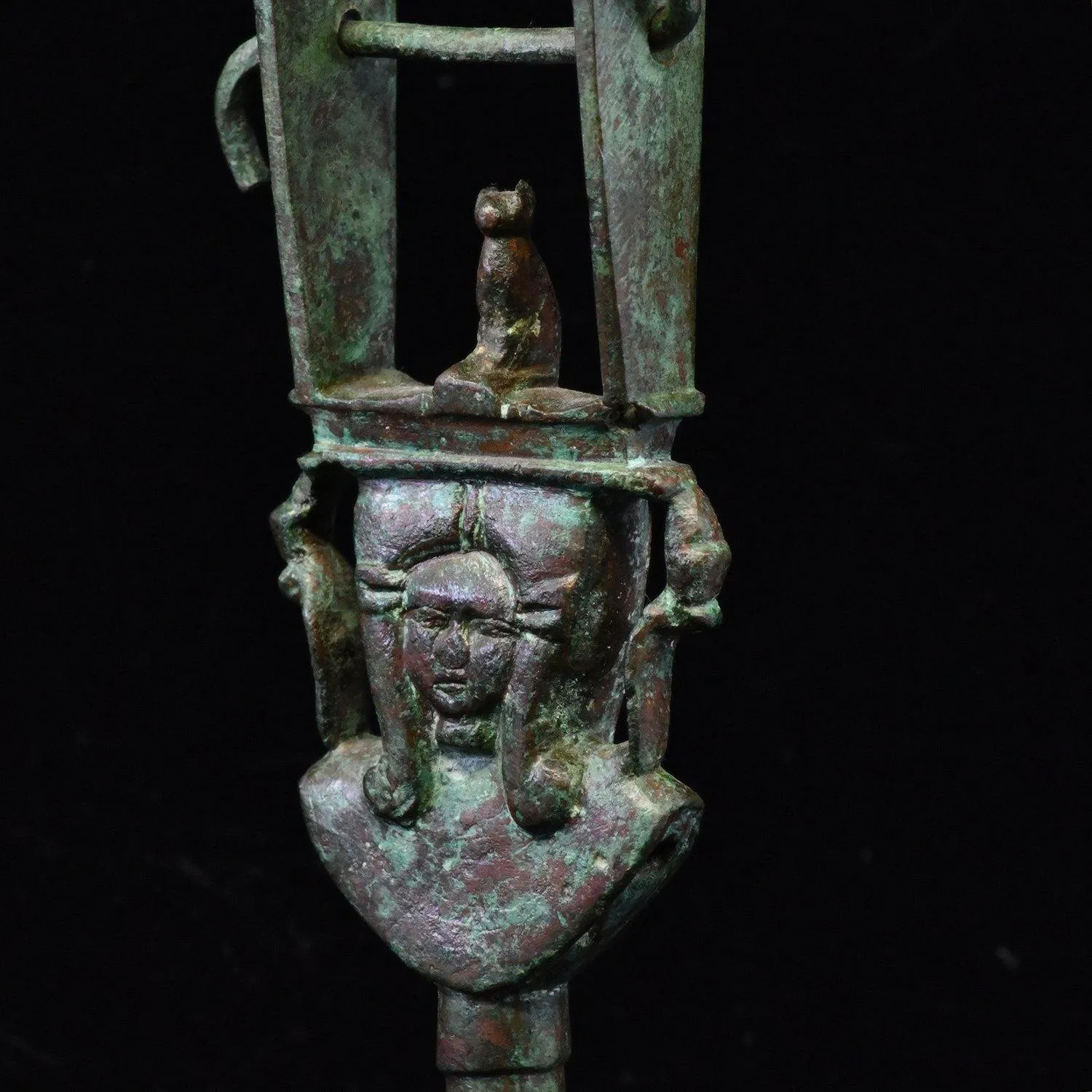 An Egyptian Bronze Sistrum, 26th Dynasty, Saite Period, ca. 664 - 525 BCE