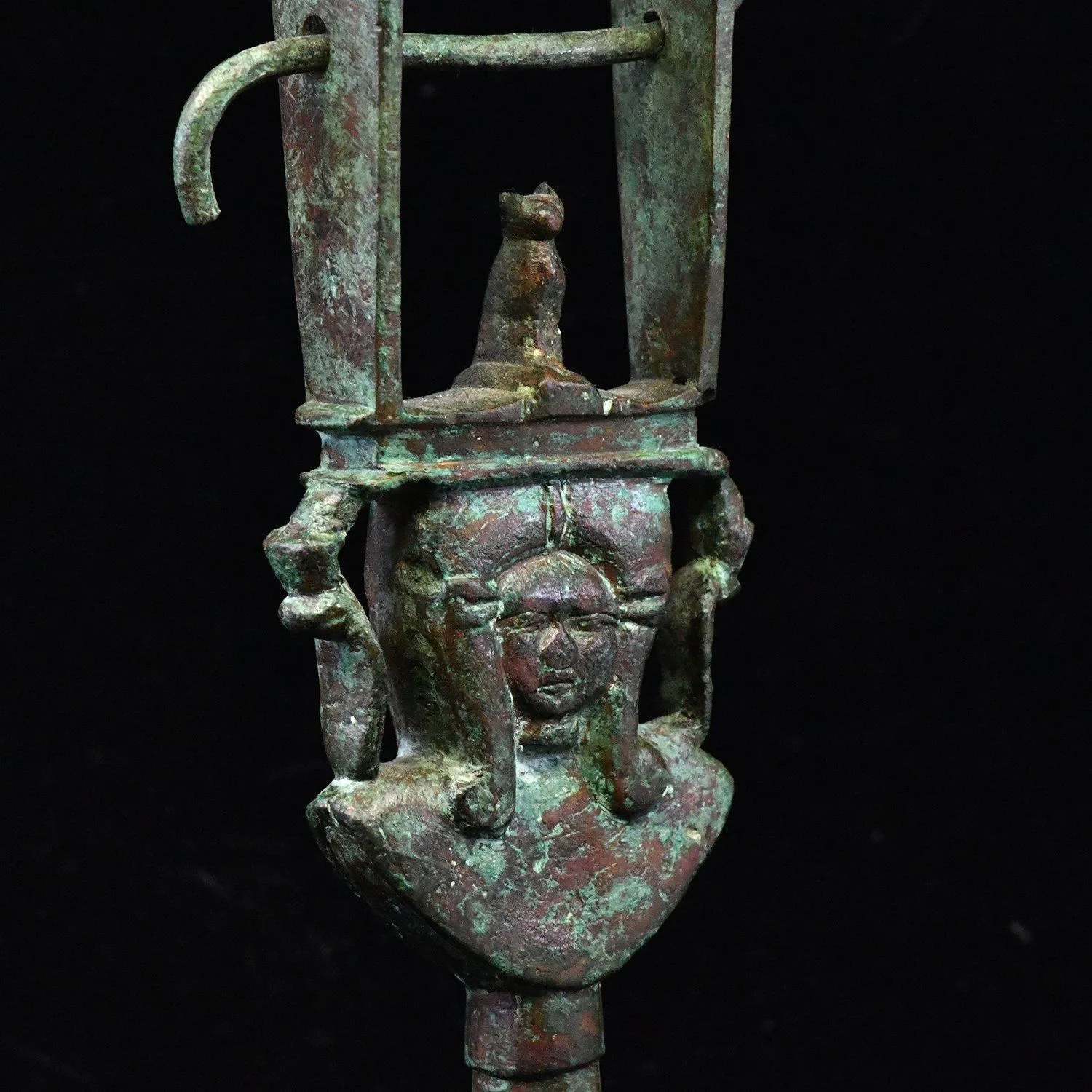 An Egyptian Bronze Sistrum, 26th Dynasty, Saite Period, ca. 664 - 525 BCE