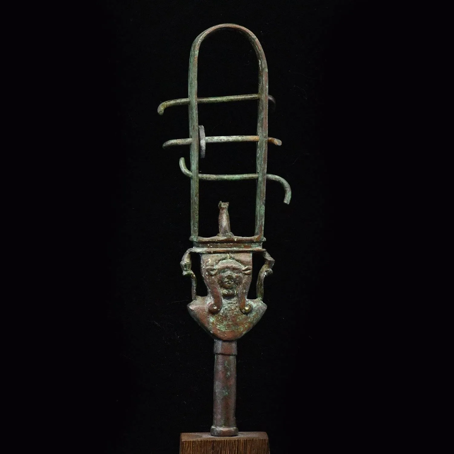 An Egyptian Bronze Sistrum, 26th Dynasty, Saite Period, ca. 664 - 525 BCE