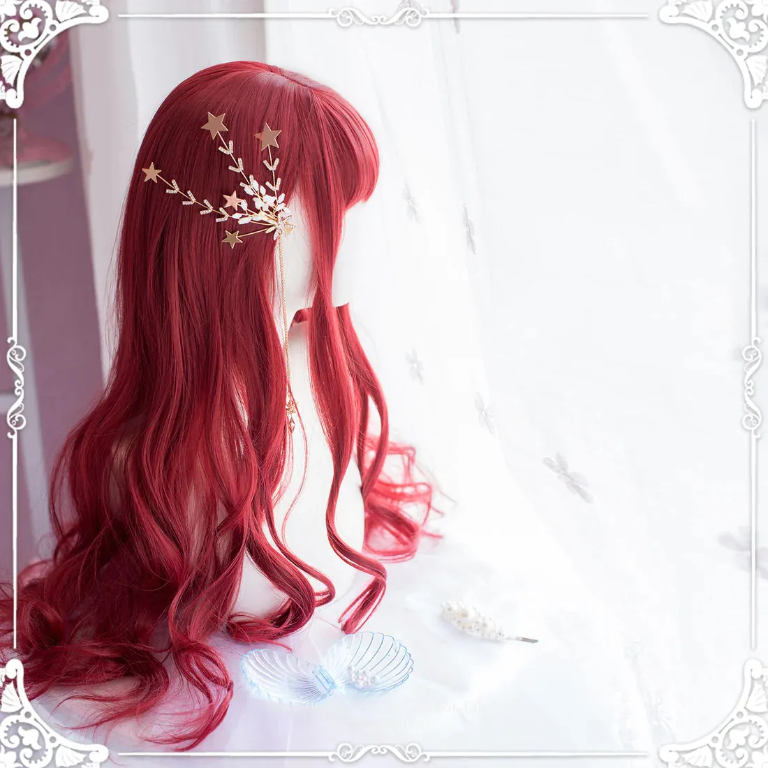 (Aries twins) The Little Mermaid Red Wig KF908022