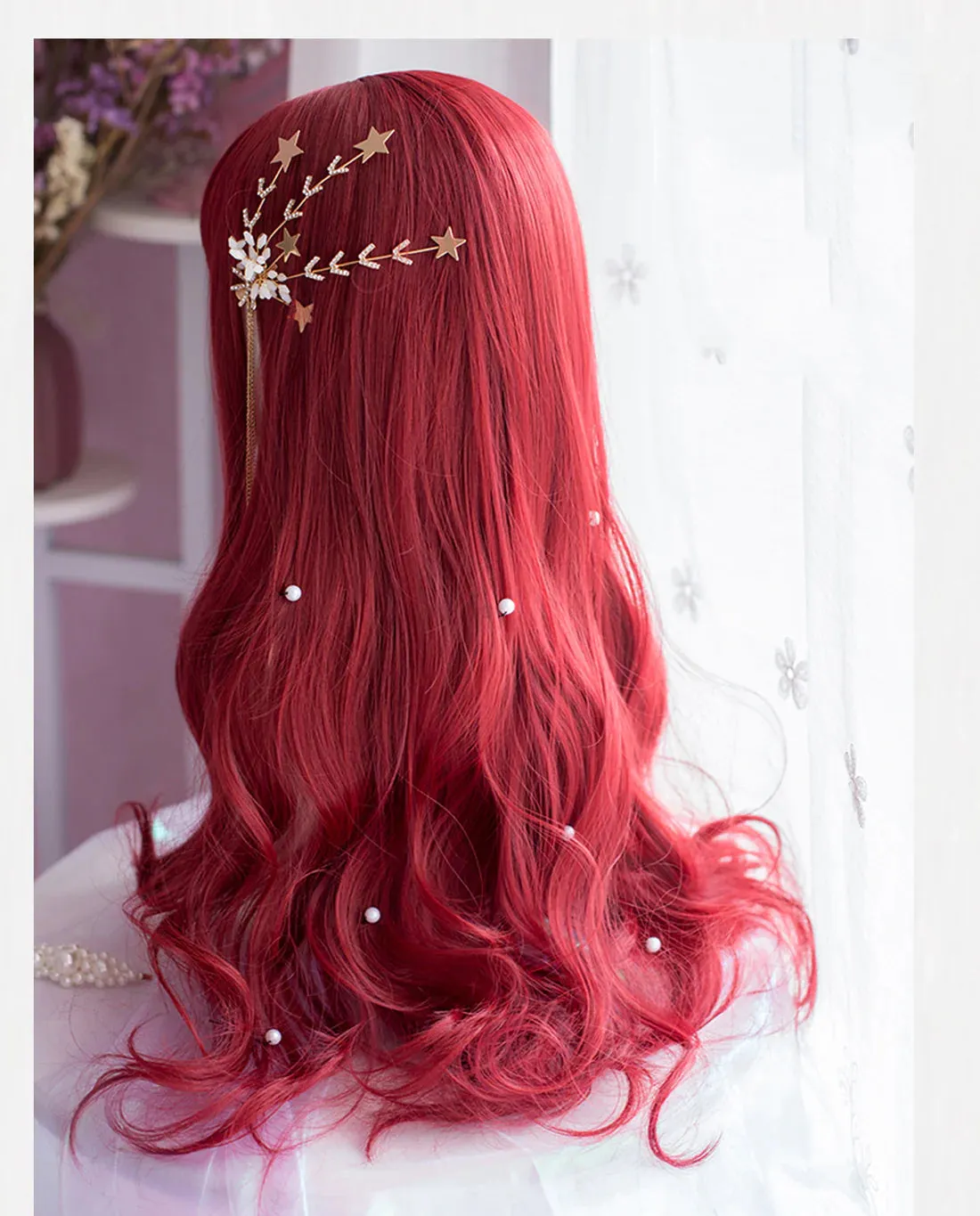 (Aries twins) The Little Mermaid Red Wig KF908022