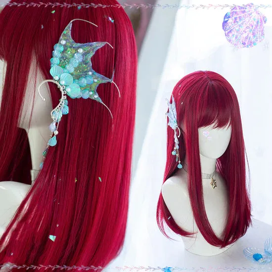 (Aries twins) The Little Mermaid Red Wig KF908022