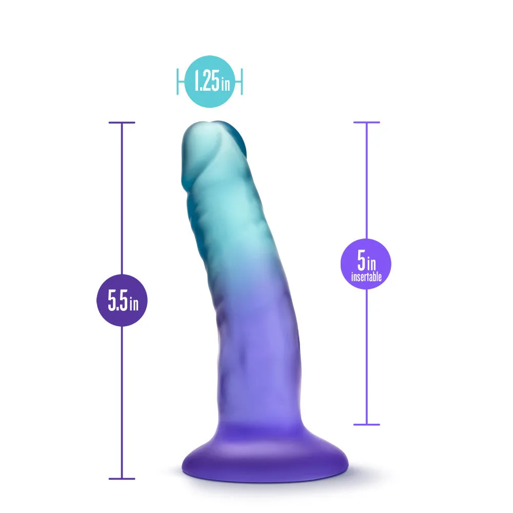 B Yours By Blush® | Morning Dew Realistic Sapphire 5.5-Inch Long Dildo With Suction Cup Base