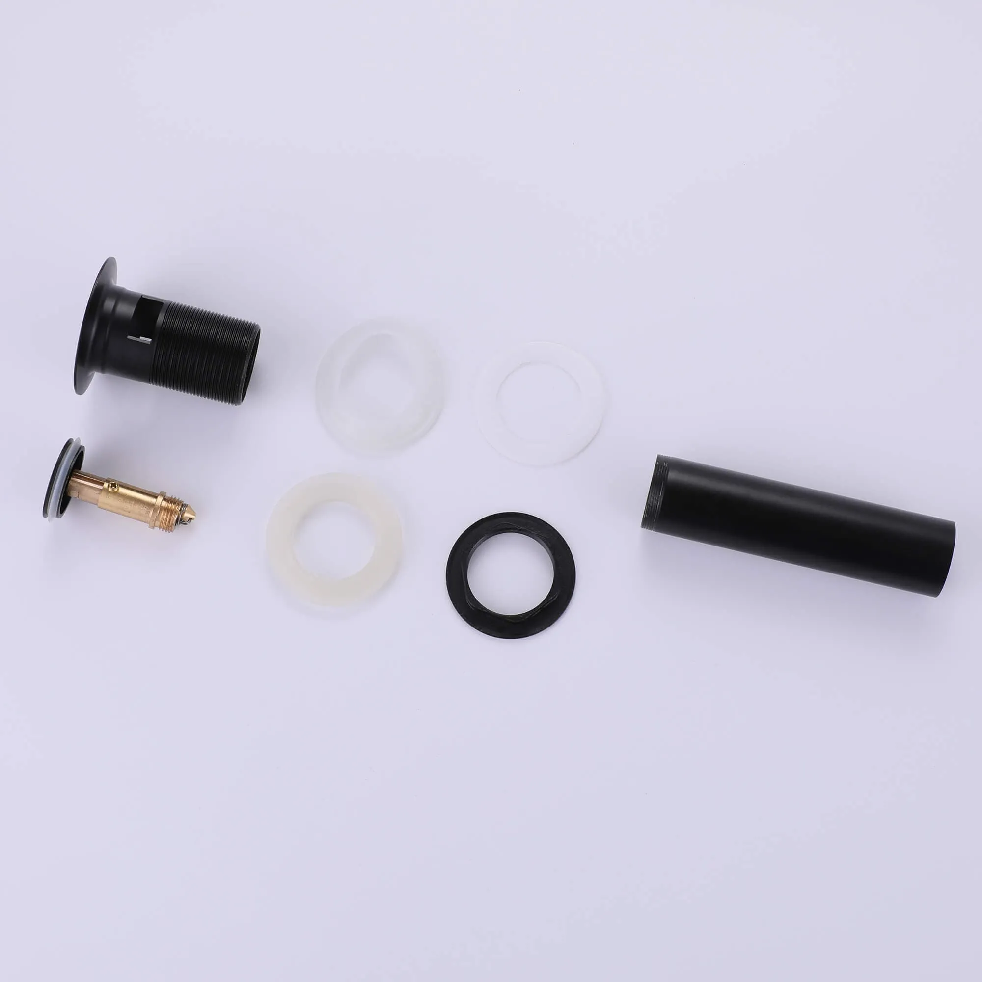 Bathroom Sink Drain Pop Up Drain Stopper with Overflow for Vessel Vanity Sink Small Cap Matte Black RB0739