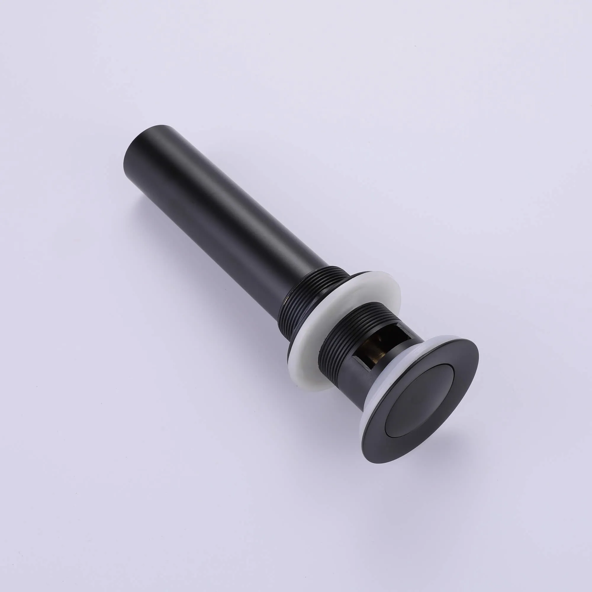 Bathroom Sink Drain Pop Up Drain Stopper with Overflow for Vessel Vanity Sink Small Cap Matte Black RB0739