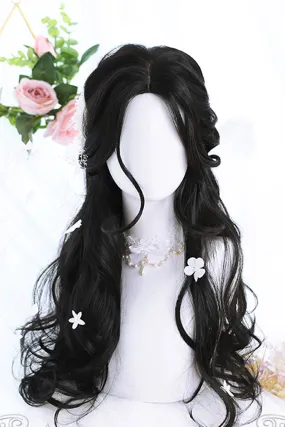 Black Curly Hair Natural Long Sweet Lolita Wig