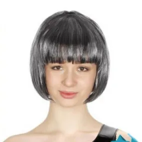 Bob Cut Wig - Grey