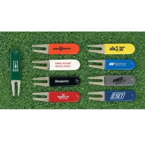 Custom Personalized Rubber Coated Bent Divot Repair Tools