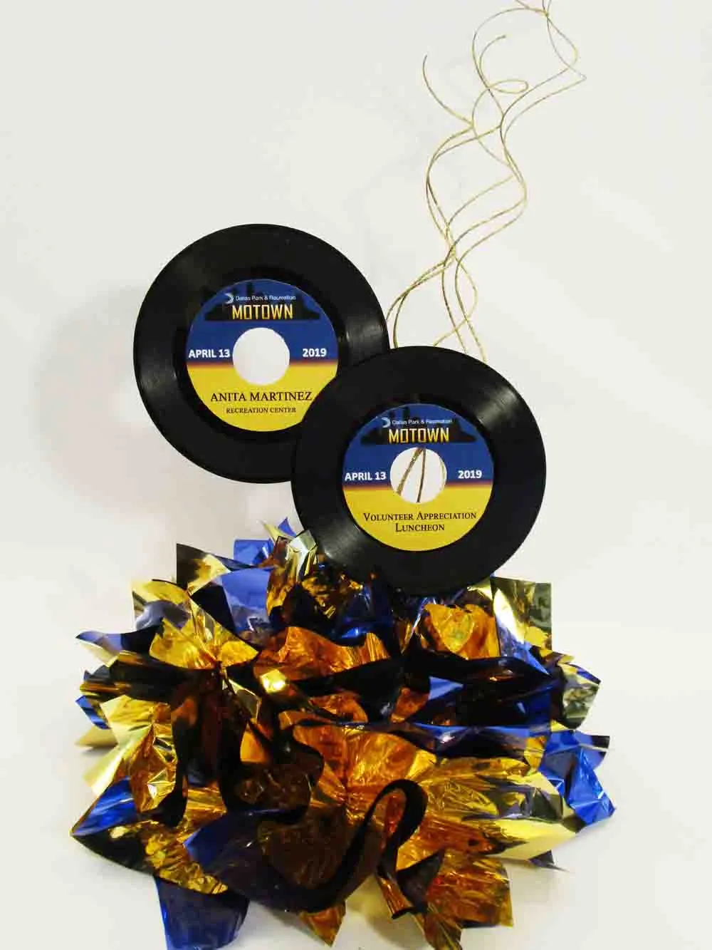 Customized 45 records, with Metallic Tissue Base