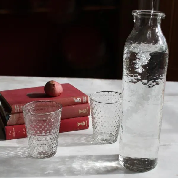 Elegant Carafe - Hammered Glass