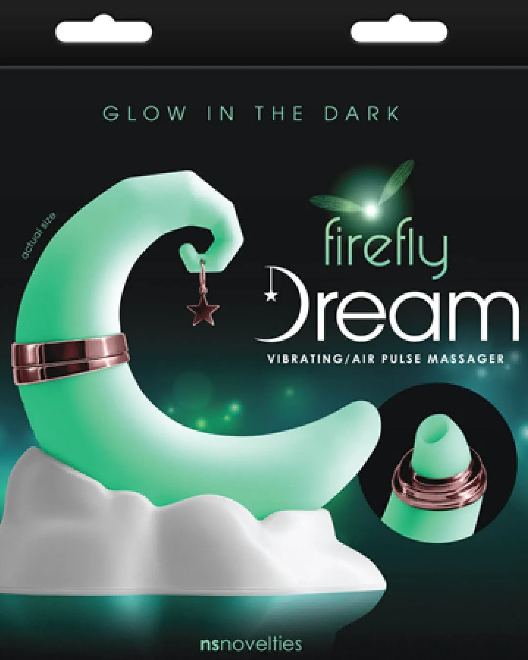 Firefly Dream: Moon Shaped Glow-in-the-Dark Air Pulsation Vibrator