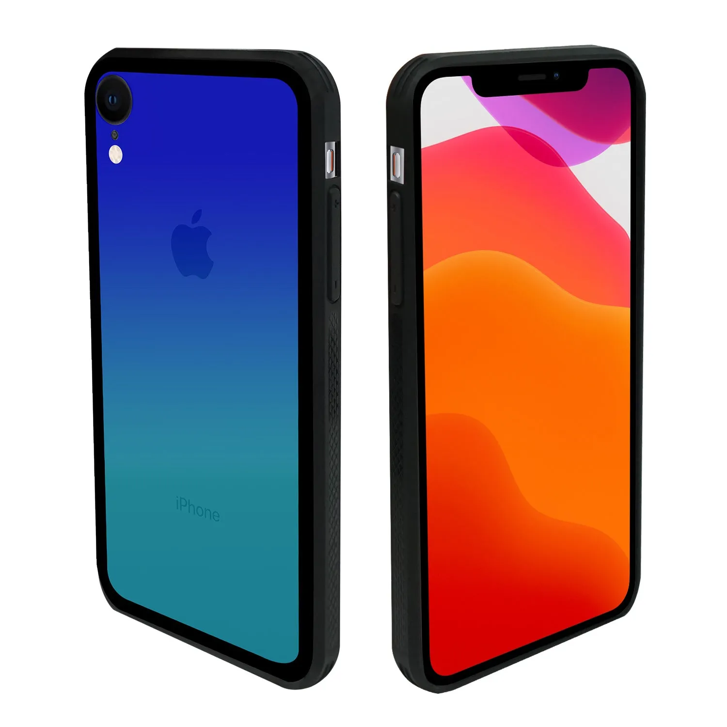 iPhone XR Case - Color Gradient Tempered Glass Back