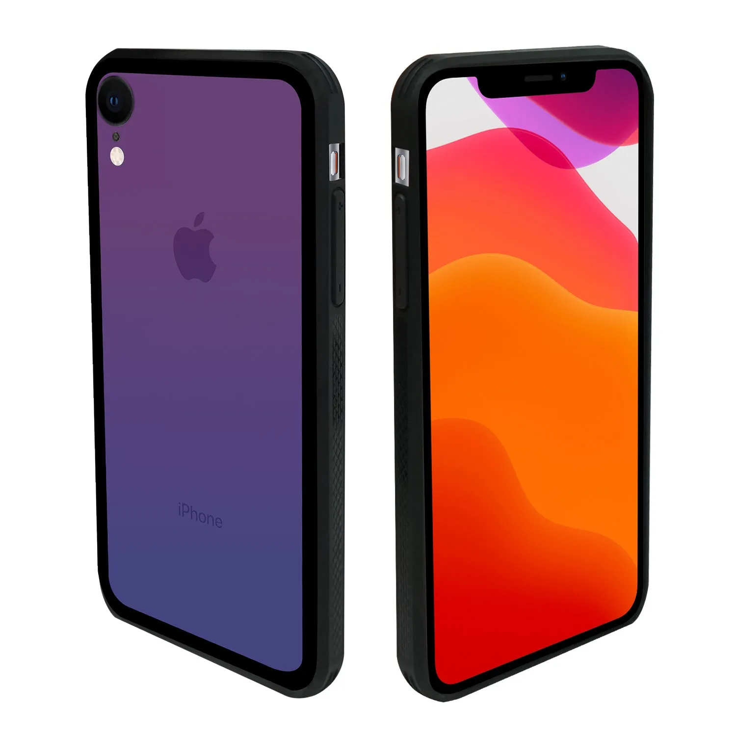 iPhone XR Case - Color Gradient Tempered Glass Back