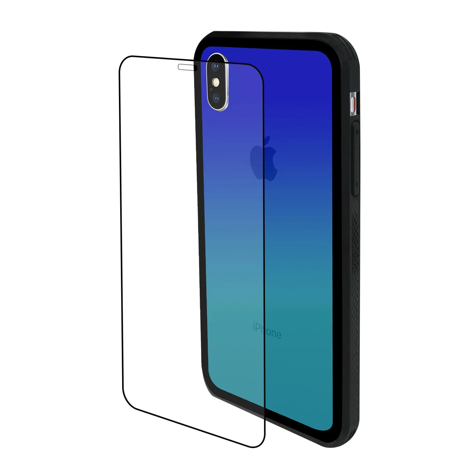 iPhone XS Max Case - Color Gradient Tempered Glass Back