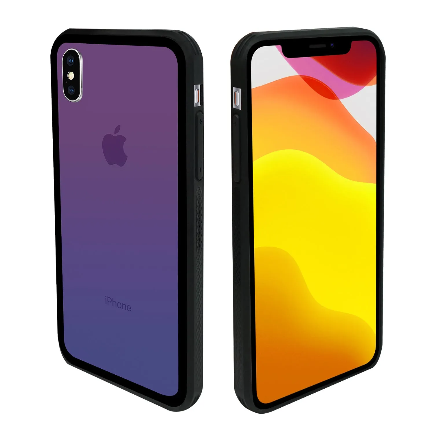 iPhone XS Max Case - Color Gradient Tempered Glass Back