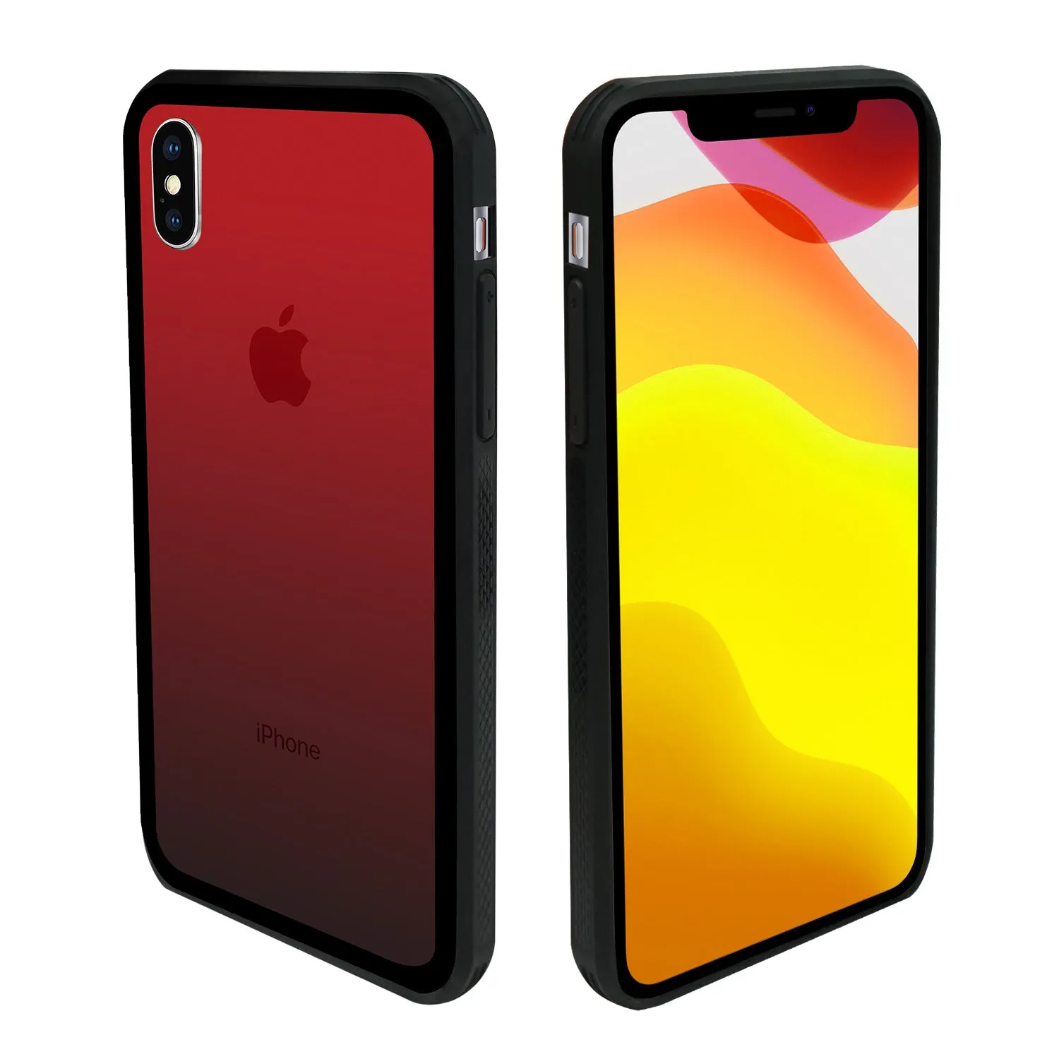 iPhone XS Max Case - Color Gradient Tempered Glass Back