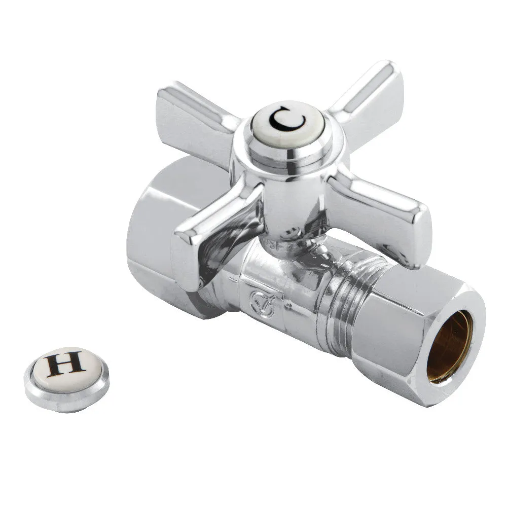 Kingston Brass 5/8" OD Comp X 1/2" OD Comp Straight Shut-Off Valve