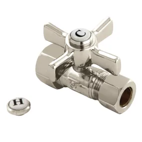 Kingston Brass 5/8" OD Comp X 1/2" OD Comp Straight Shut-Off Valve