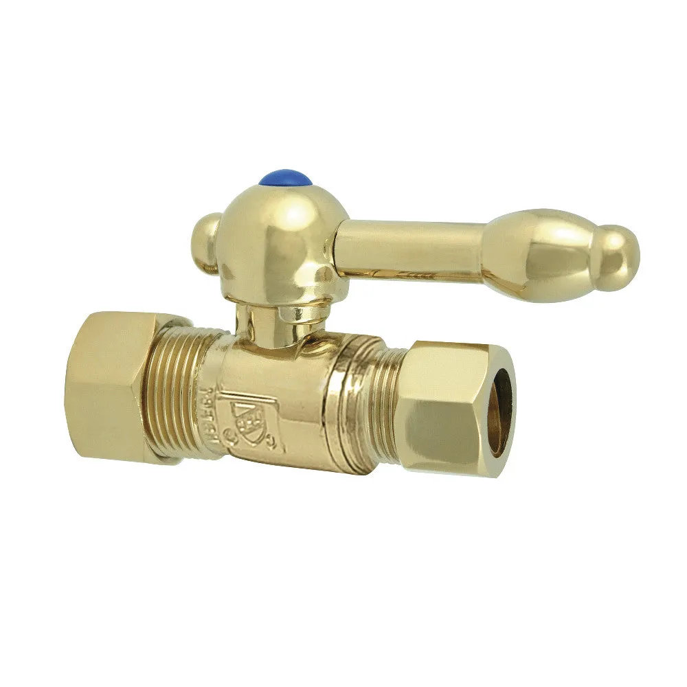 Kingston Brass 5/8" OD Comp X 1/2" OD Comp Straight Shut-Off Valve