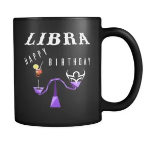 Libra Mug|Libra Birthday Mug| Horoscope| Zodiac Libra Black Coffee Mug (2-Side Print)