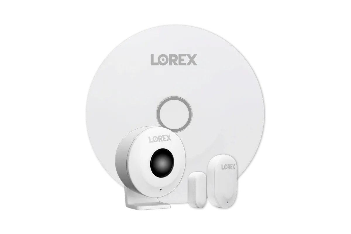 Lorex Fusion 4K (16 Camera Capable) 3TB Wired NVR System with 8 IP Bullet Cameras, 2K Video Doorbell and Smart Sensor Kit