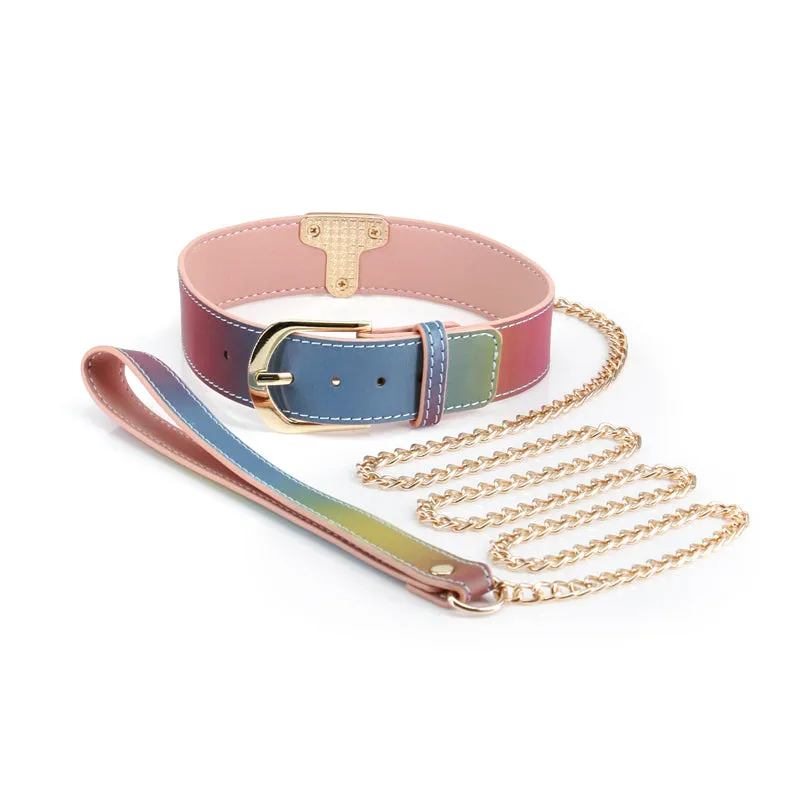 NS Novelties Spectra Rainbow Collar and Leash