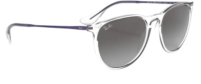 Ray-Ban Erika Non-Polarized Sunglasses - Transparent/Gray Gradient