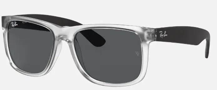 Ray-Ban Justin Polarized Sunglasses - Transparent/Dark Gray