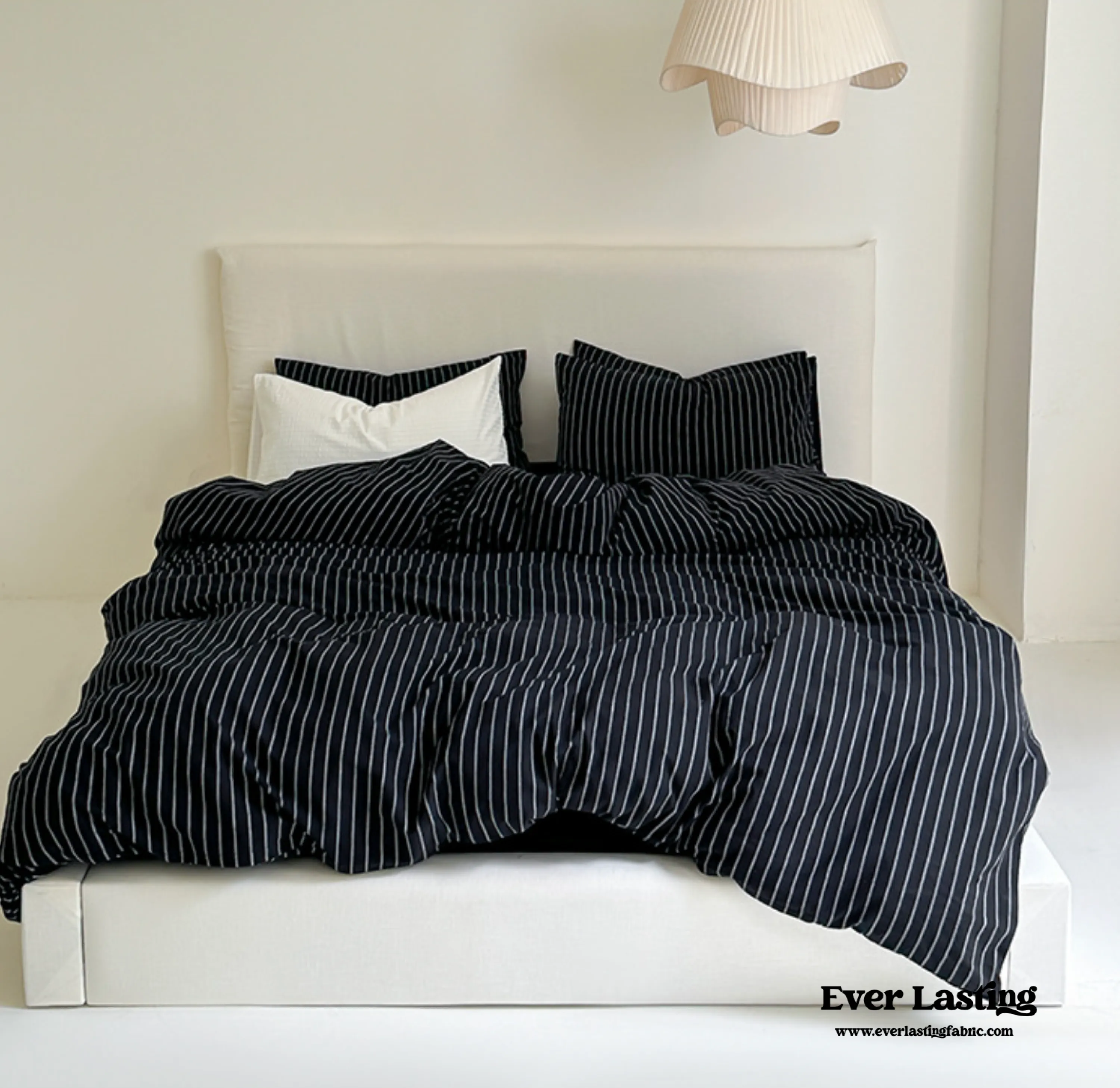 Refreshing Stripe Pillowcases / Black Thin