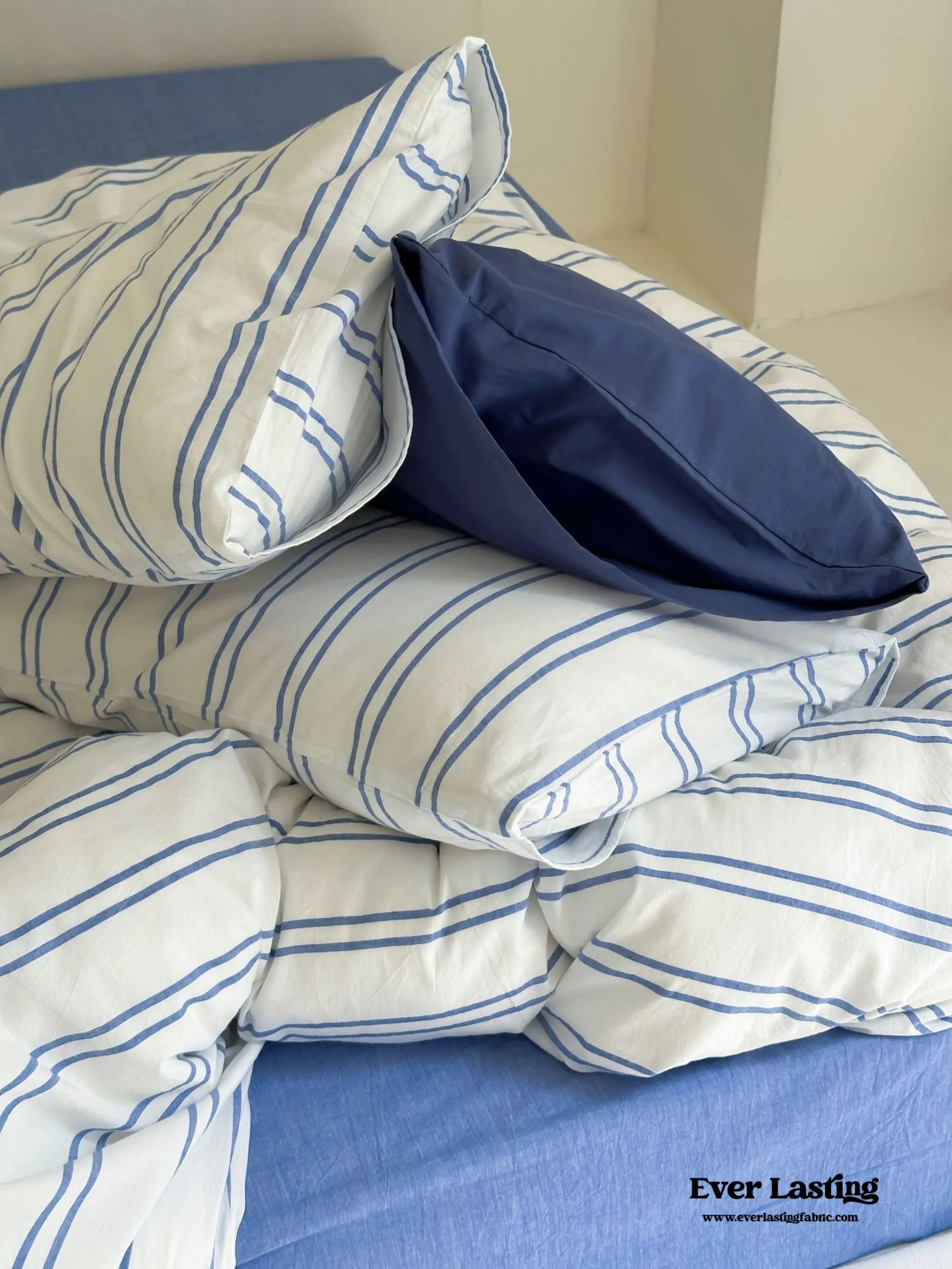 Refreshing Stripe Pillowcases / Black Thin