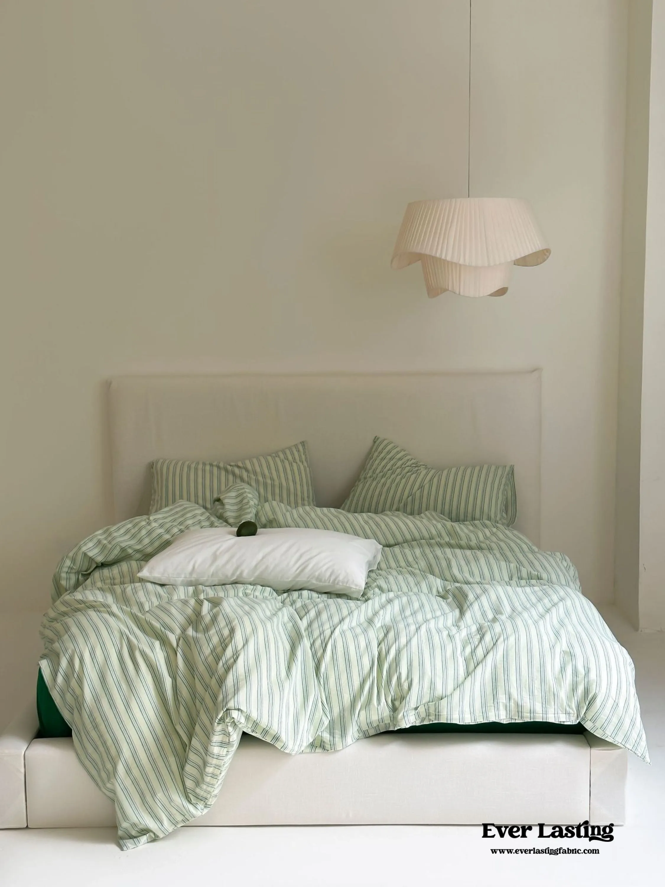 Refreshing Stripe Pillowcases / Forest Green