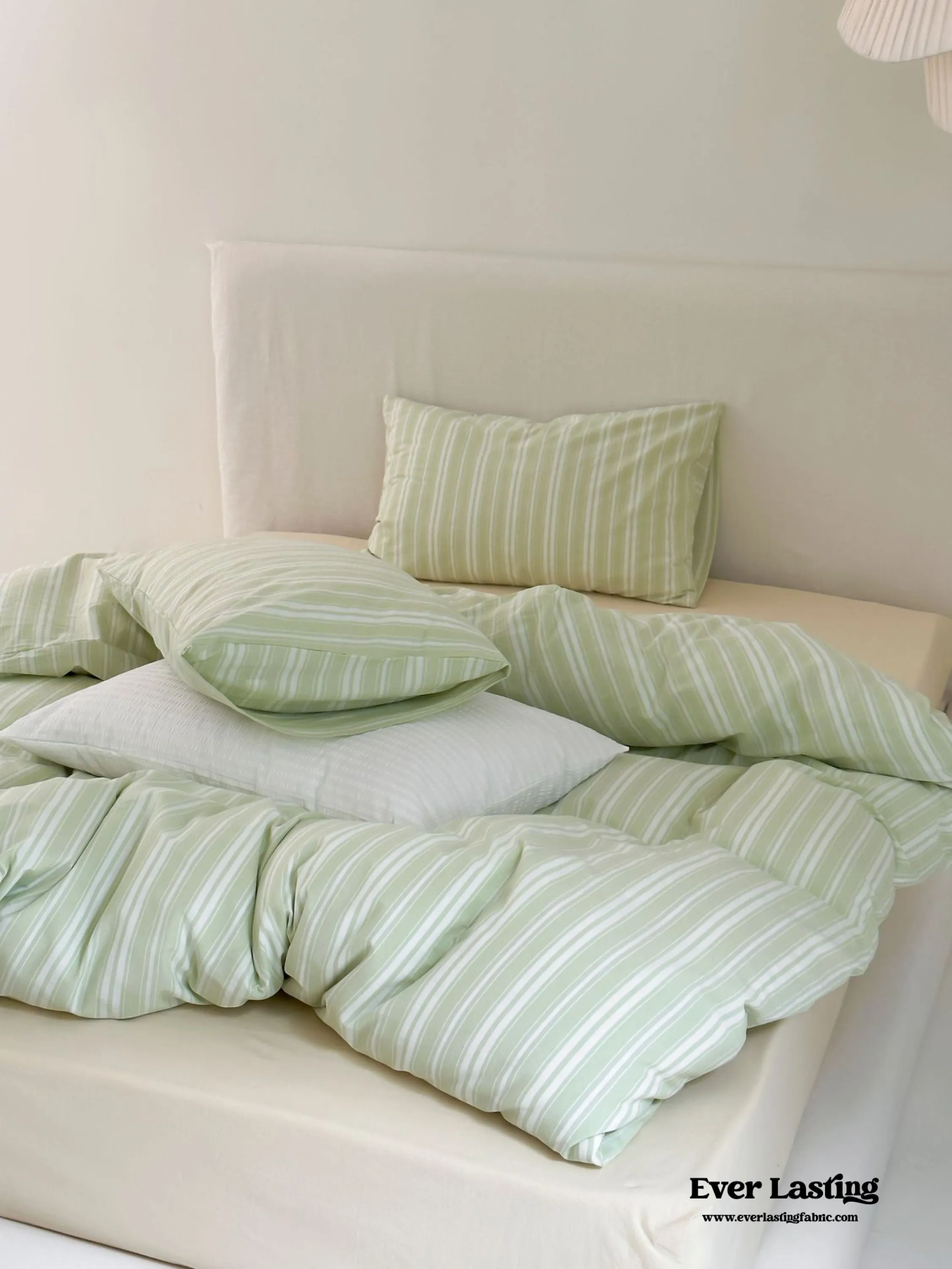 Refreshing Stripe Pillowcases / Forest Green