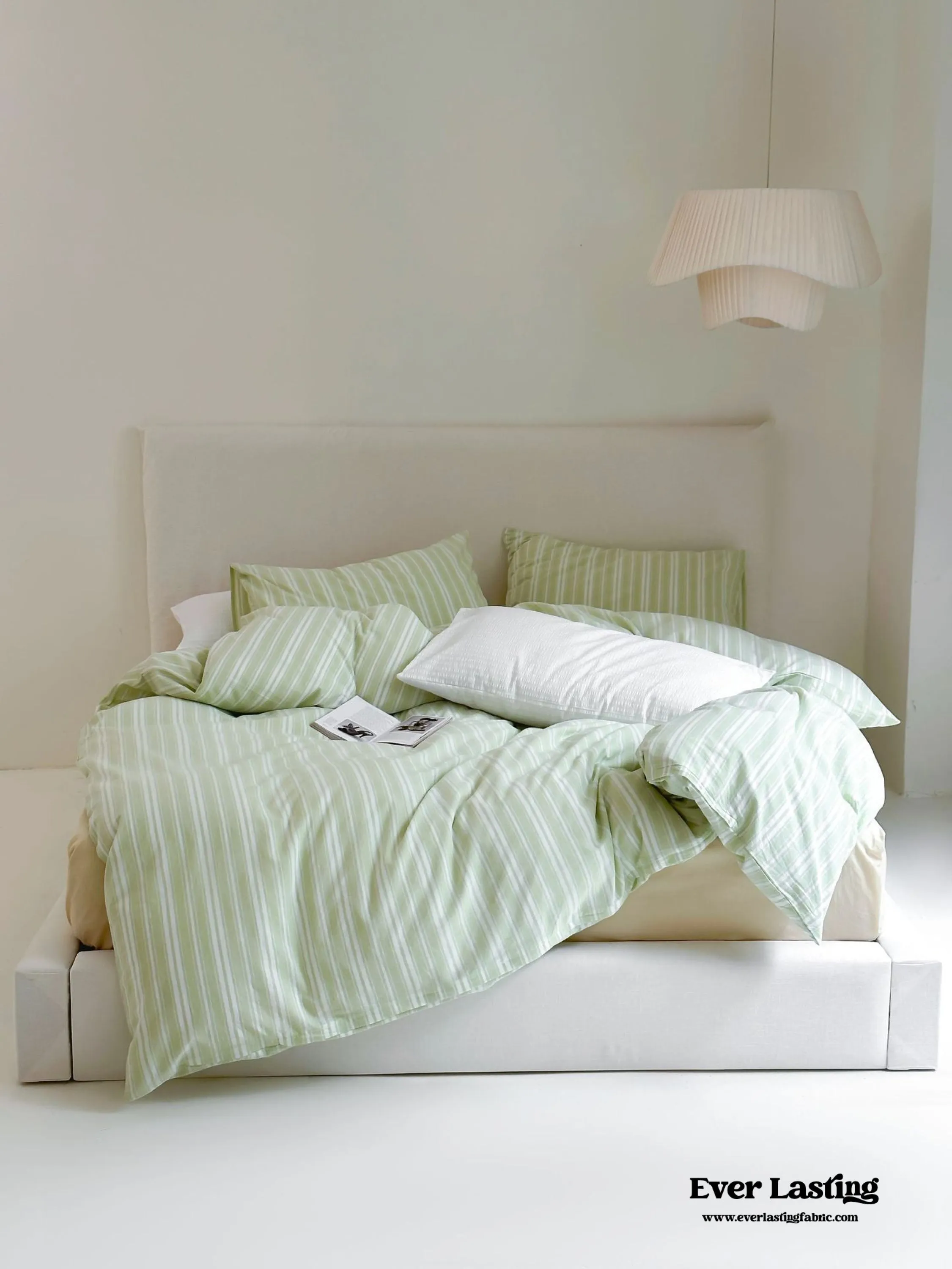 Refreshing Stripe Pillowcases / Mint Green