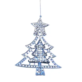 Silver Metallic Christmas Tree Orn.