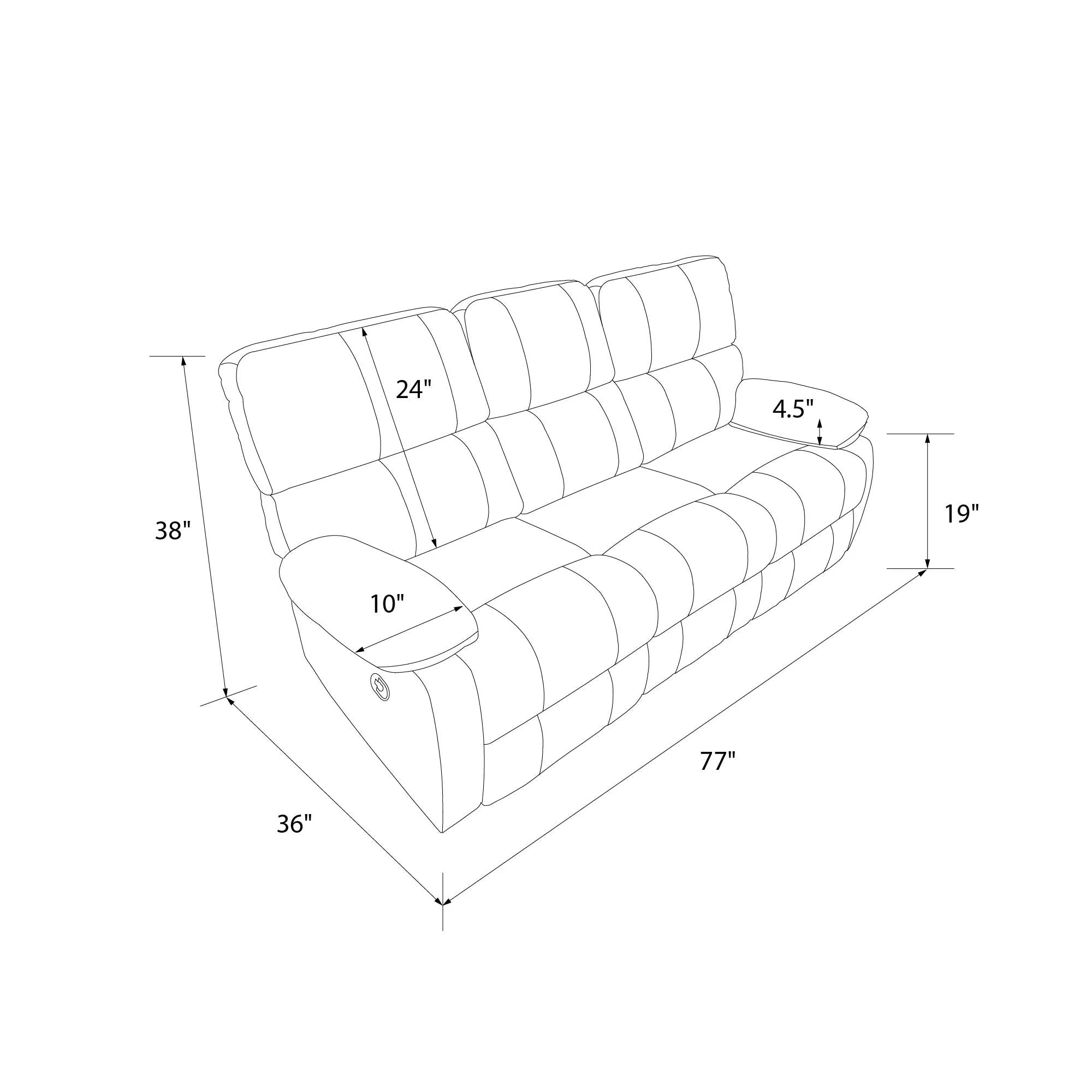 Sterling Reclining Upholstered Sofa