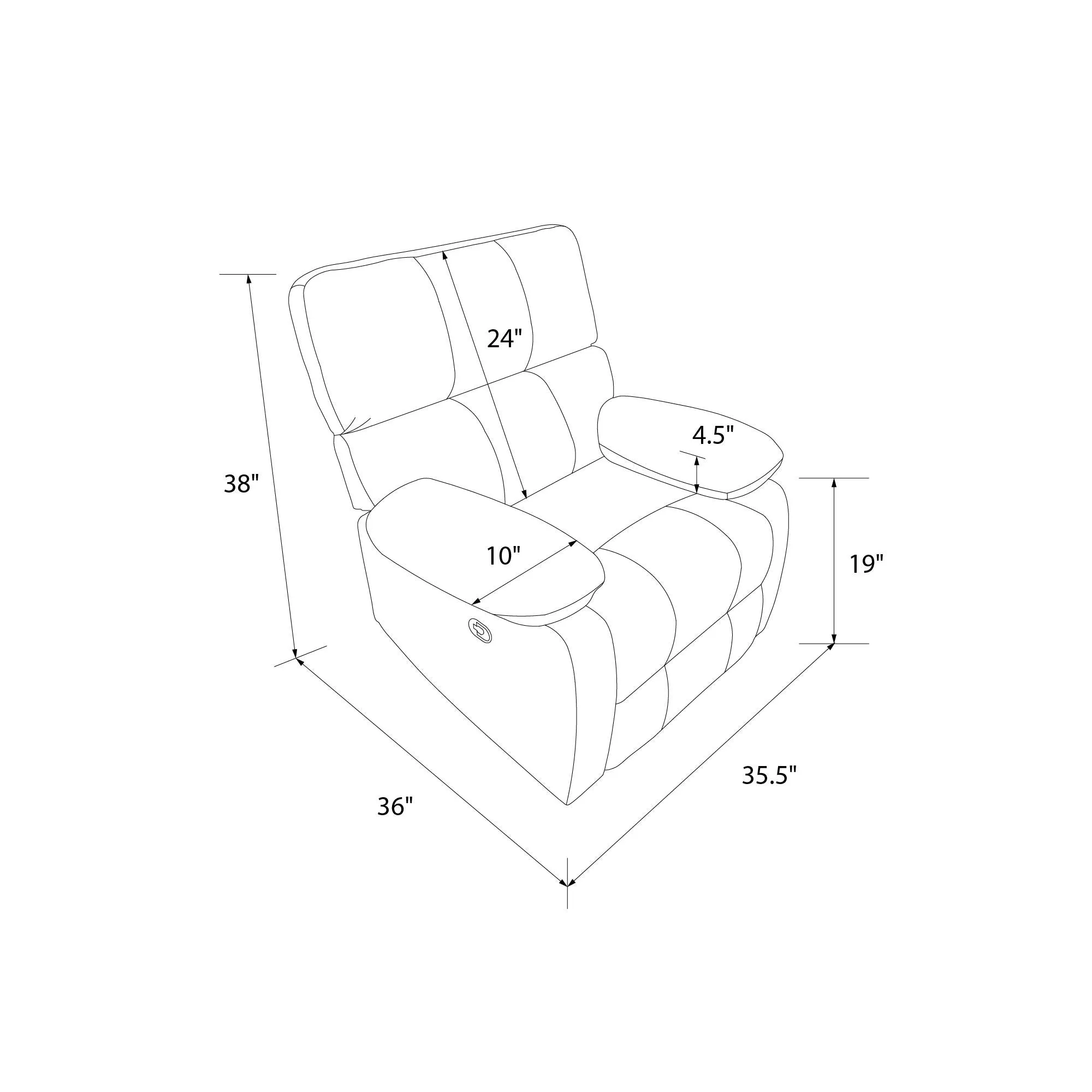 Sterling Sofa Recliner Chair