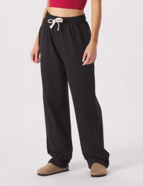 Straight Leg Sweatpant: Black