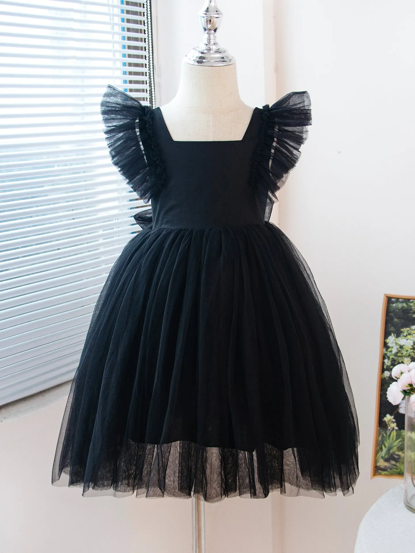 Summer Cross-Border Children's Clothing  Girls' Sleeveless One-Piece Dress Thin Bow Princess Dress Tulle Skirt Dress