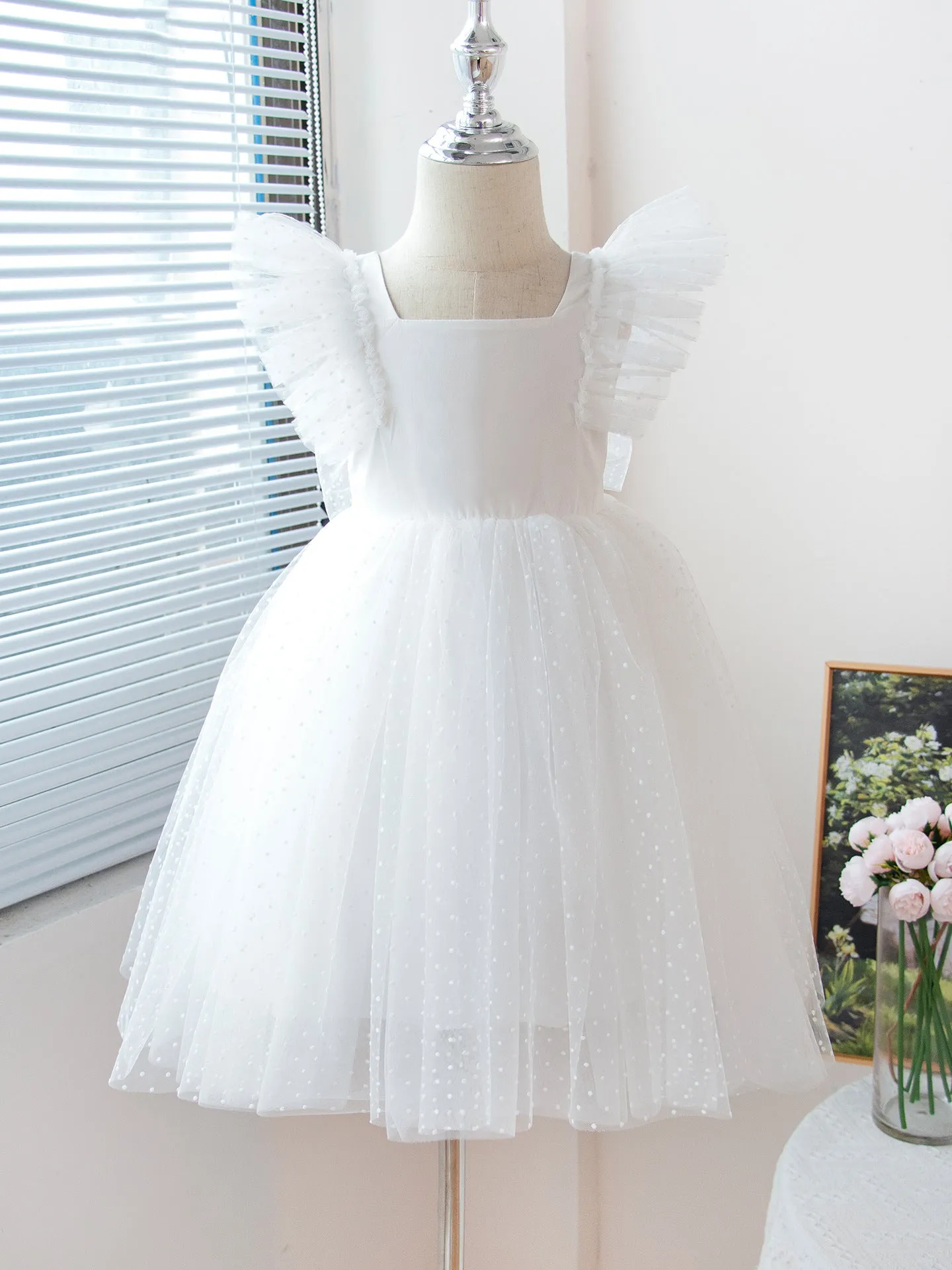 Summer Cross-Border Children's Clothing  Girls' Sleeveless One-Piece Dress Thin Bow Princess Dress Tulle Skirt Dress