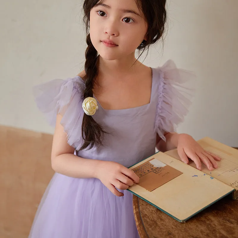 Summer Cross-Border Children's Clothing  Girls' Sleeveless One-Piece Dress Thin Bow Princess Dress Tulle Skirt Dress