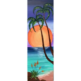 Sunrise Coconut Tree - Full Round Diamond - 30x80cm