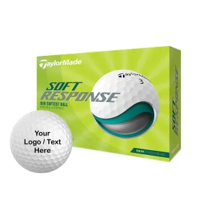 Taylormade Soft Response Custom Logo Golf Balls (12 Ball Pack)