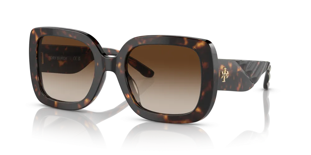 Tory Burch Butterfly Non-Polarized Sunglasses - Dark Tortoise/Brown Gradient