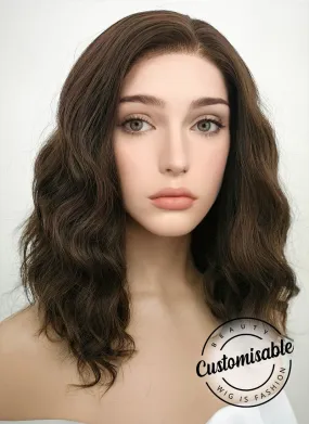 Wavy Brunette Bob Lace Wig CLF407 (Customisable)