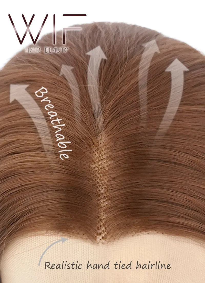 Wavy Brunette Bob Lace Wig CLF407 (Customisable)